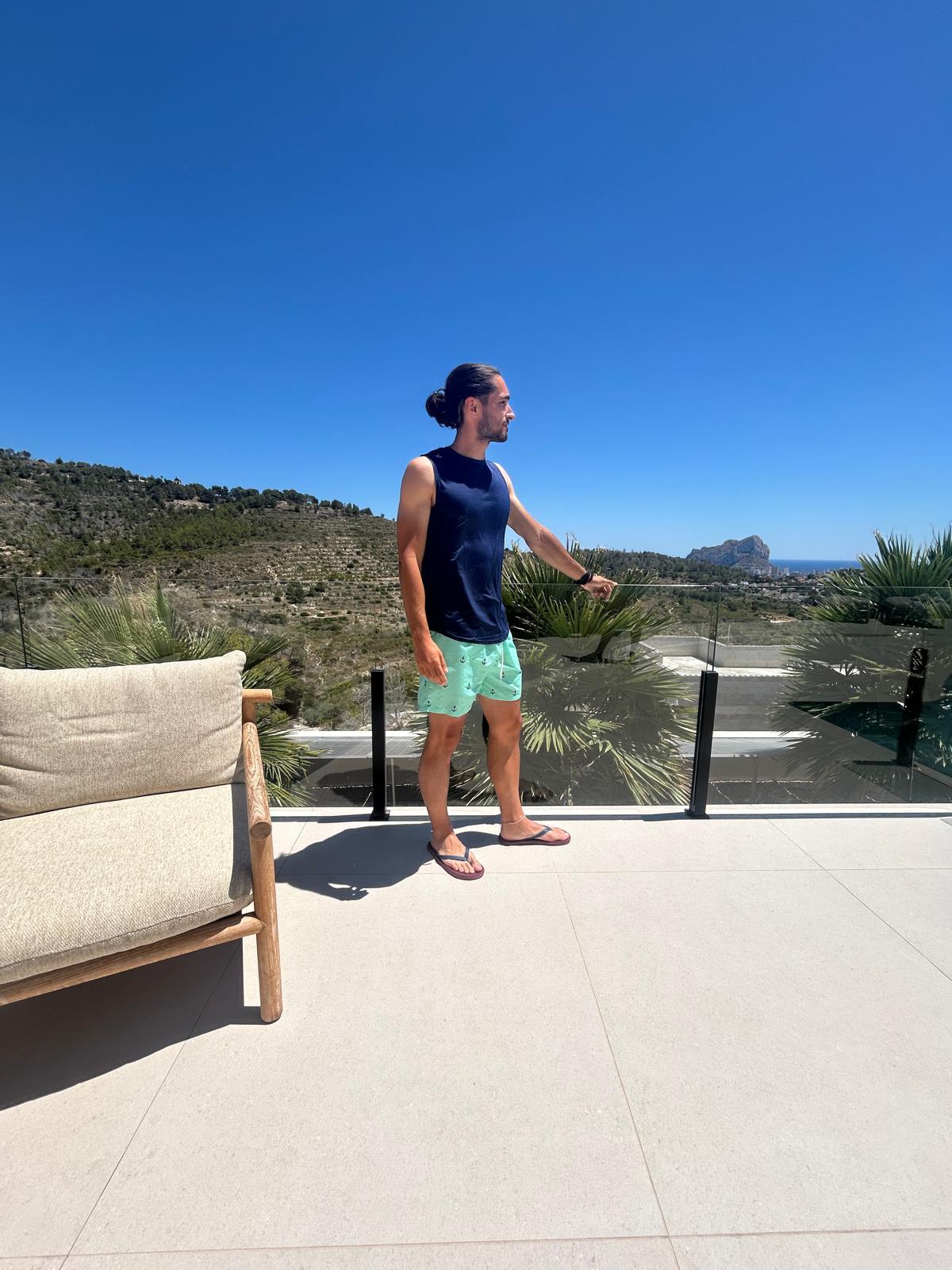 Performance Singlet – Ocean Blue / Weathered Navy