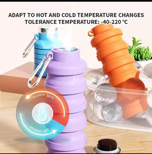 Collapsible Water Bottle Eco-Friendly, BPA-Free, Space-Saving