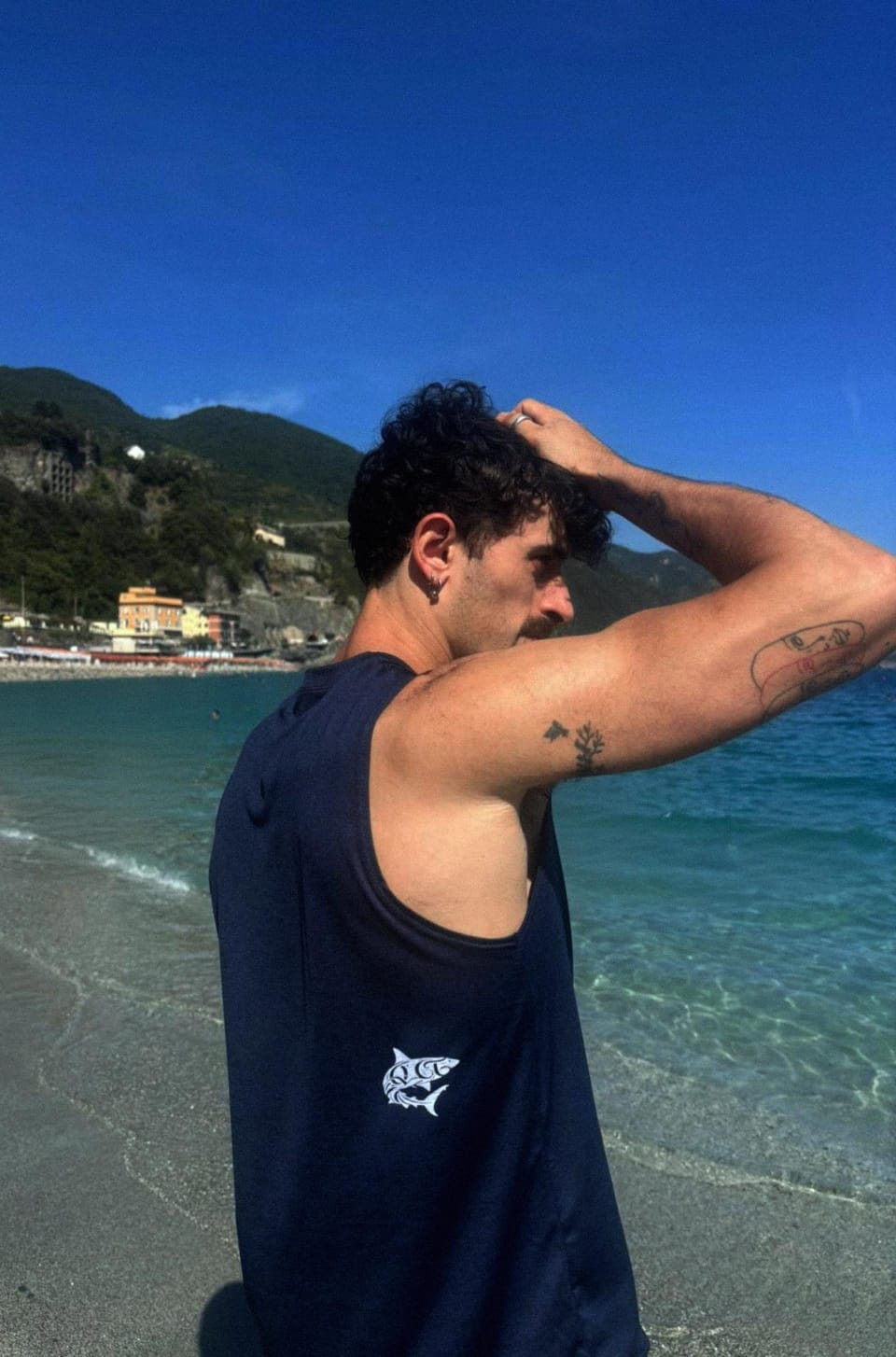 Performance Singlet – Ocean Blue / Weathered Navy